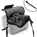 Grey Flex Armor High-Zoom Point & Shoot Neo-Cushion Camera Cover for Sony Alpha NEX / Olympus PEN / Panasonic GF Series and Other DSLR Cameras ** Includes Cleaning Brush Stick**