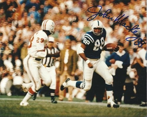 John Mackey Autographed/Hand Signed Baltimore Colts 8x10 Photo