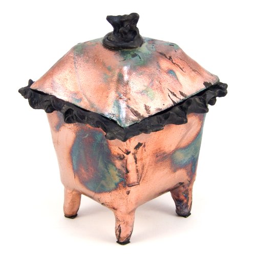 Best Cheap Art by Aron Handmade Raku Pottery Small Temple Box