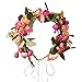 Valdler Natural Berries Reeds Flower Crown with Adjustable Ribbon for Wedding Festivals Purple