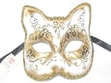 Gold Gatto Flavia Venetian Cat Masquerade Party Mask
