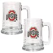 Ohio State Buckeyes NCAA 2pc 15oz Glass Tankard Set by Great American Products