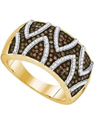 0.65CTW COGNAC DIAMOND FASHION RING