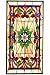 Kaleidoscope Large Rectangle Tiffany-Style Stained Art Glass Window Panel - large rectangle, Multi