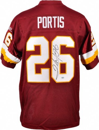 Clinton Portis Autographed Washington Redskins Reebok Authentic Maroon Jersey