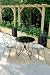 Kitchen & Housewares : Le Mans 2 seater granite table metal steel armchairs garden / conservatory furniture set