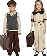 Boys Girls Child's WW1 WW2 Wartime Evacuee Refugee Fancy Dress Costume Outfit 4-12 years