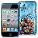 Electromaster(tm) Brand - Butterfly Flower On Blue Design Crystal Hard Skin Case Cover New For Apple Ipod Touch Itouch 4th Generation Gen 4g 4 8gb 32gb 64gb