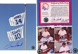 Ernie Banks & Ron Santo Chicago Cubs - Retired Number Flag - 8x10 Autographed Photo