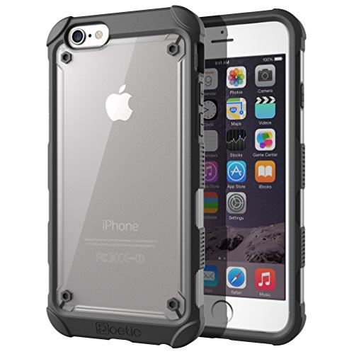 iPhone 6 / iPhone 6S Case - Poetic [Affinity Series]- [TPU Grip Bumper] [Corner Protection] Protective Hybrid Case for Apple iPhone 6 (2014)/iPhone 6S (2015) Black (3 Year Manufacturer Warranty From Poetic)