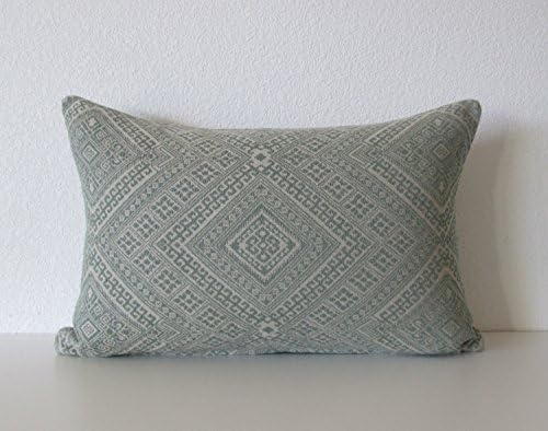 Nate Berkus Santa Maria Mineral Green global ethnic diamond designer pillow cover