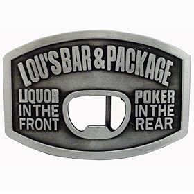 Lou's Bar and Package Belt Buckle