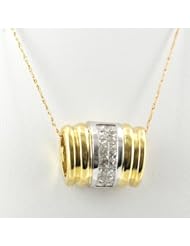 18K Yellow Gold Diamond Slide Pendant