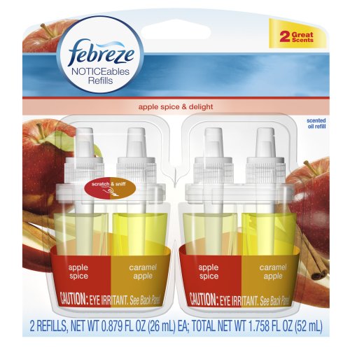 Image of Febreze Noticeables Apple Spice/Delight Air Freshener Refill (2 Count; .879 Fl Oz Each), 1.758 Ounce (Packaging May Vary)