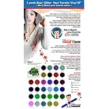 3 Yards Siser Glitter Heat Transfer Vinyl, Wide 20" (Mix & Match your favorite colors) ***F R E E Shipping***