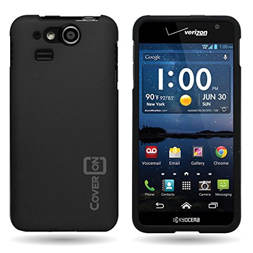 CoverON® Hard Rubberized Slim Case for Kyocera Hydro Elite - with Cover Removal Pry Tool - Black CoverON® Hard Rubberized Slim Case for Kyocera Hydro Elite - with Cover Removal Pry Tool - Black