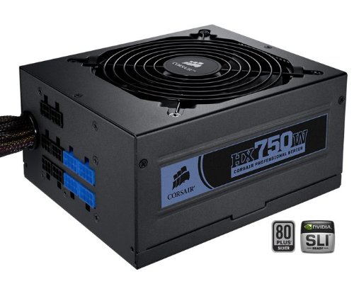 Corsair CMPSU-750HX 750-Watt HX Professional Series 80 Plus Certified Power Supply compatible with Core i7 and Core i5
