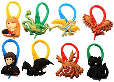 AVIRGO 8 pcs Colorful Soft Zipper Pull Charms for Backpack Bag Pendant Jackett Set # 56-4