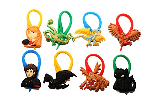 AVIRGO 8 pcs Colorful Soft Zipper Pull Charms for Backpack Bag Pendant Jackett Set # 56-4