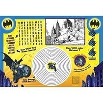 Batman The Dark Knight Party Activity Place Mat 8 Pack