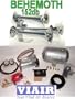 BEHEMOTH Triple Trumpet Train Air Horn & VIAIR 150psi 275c 1Gal. Kit