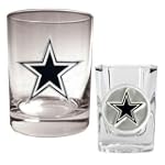 NFL Dallas Cowboys Rocks Glass & Shot Glass Set - Primary Logo