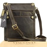 Visconti Cross-Body Midi Messenger Bag A5 - Hunter - Oil Brown (Mud) - 18512