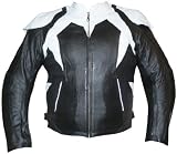 NEW MOTORCYCLE BIKE CE ARMORED LEATHER JACKET White 46