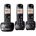 Panasonic KX-TG2513ET DECT Trio Digital Cordless Phone Set - Black