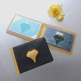 外苑並木道いちょうモチーフ【神戸御影 moon design 定期入れ】(使いやすい6ポケット) (トカゲ柄ブラック)4390