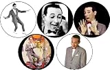 Set of 5 PEE-WEE HERMAN Pinback Buttons 1.25" Pins Pee Wee