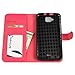 Abacus24-7 [Pocket Book] BLU Studio 5.5 S [D630u] Leather Wallet Case with Stand and ID Card holder, Pink