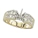 Jewelry : 14K Yellow Gold 5/8 ct. Princess Cut Diamond Semi Mount Ring