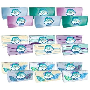 Angel Soft 165 Piece Facial Tissue, White, 18 Count