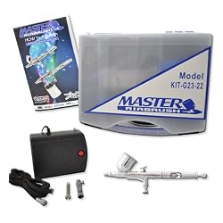 General Purpose Airbrush System, Precision Dual-action Gravity Feed Airbrush Set with Mini Air Compressor. Great for Cake Decorating, Arts & Crafts, Temp Tattoos, Nails, Etc. Now Includes (FREE) How to Airbrush Training Book to Get You Started.