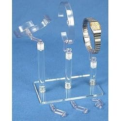 3 Tier Acrylic Watch Display Stands Jewelry Showcase