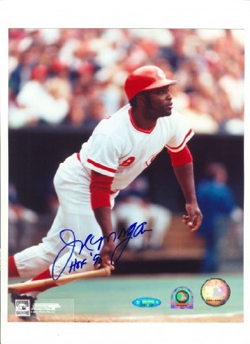 Joe Morgan Autographed/Hand Signed Cincinnati Reds 8x10 Photo with HOF 90 Inscription