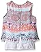 Amy Byer Big Girls' Print Chiffon Tank with Hemline