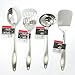 6 Stainless Steel Kitchen Tools Cooking Utensil Serving Set Server Spatula Spoon