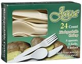 Jaya Biodegradable Cutlery (Spoons, Forks, Knives), 24-Count Packages (Pack of 24)
