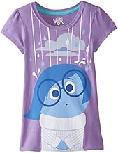 Disney Little Girls' Inside Out Tee, Purple, 5