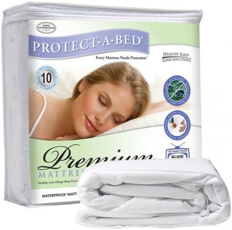 Short Queen Size 60x75+11 Inch Drop SafeRest Premium Hypoallergenic Waterproof Mattress Protector Encasement style Breathable Waterproof Membrane