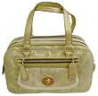 Coach Bonnie Signature Linen Gold Lurex Satchel 13502
