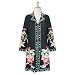 Floral Embroidered Long Black Wool Jacket (Petite, Tall & Misses Sizes XS-3X)