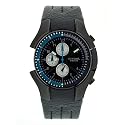 Diesel Men's Black Dial Leather Band Quartz Watch #DZ4129
