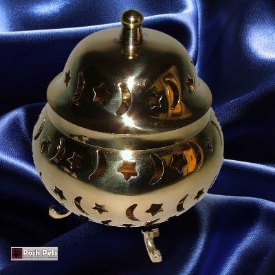 Jali Large Brass Oil Burner