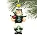 New York Jets Angry Football Player Glass Ornament