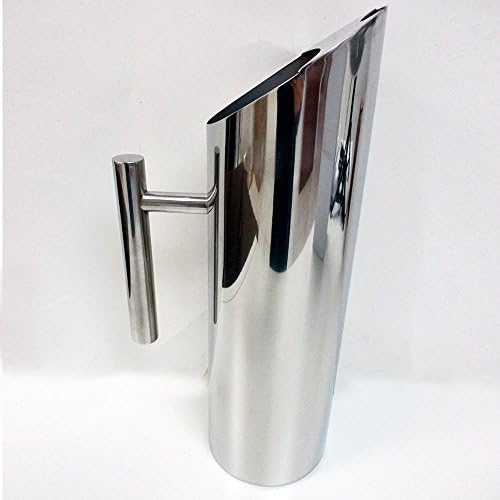 Water Pitcher Stainless Steel Ice Guard 52.4 Oz Jar Container Drink Server Party