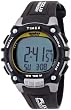 Timex Men's T5E231 Ironman Traditional 100-Lap Silver-Tone/Black Resin Strap Watch
