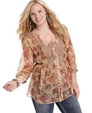 American Rag Plus Size Blouse, Three Quarter Sleeve Sheer Floral Print Reviews 51v JVuETrL. SL160 American Rag Plus Size Blouse, Three Quarter Sleeve Sheer Floral Print Reviews